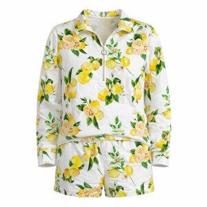 BOSTON PROPER | Lemon Floral Lounge Set | Size M